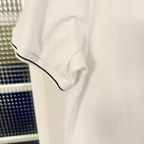 Armani Exchange Men’s Polo Shirt White Cotton Spandex Zip Close Sz M - Picture 6 of 14